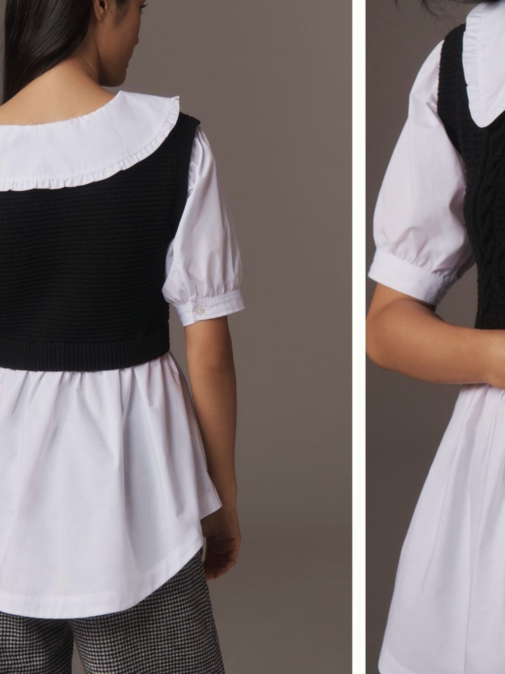 Maeve Peter Pan Collar Twofer Sweater - Picture 3 of 6